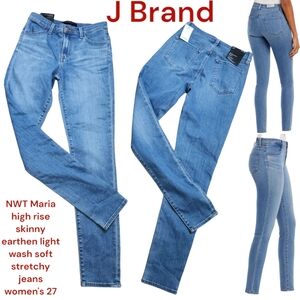 J Brand Maria high rise skinny earthen light wash soft stretchy jeans women's 27